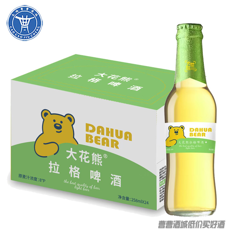 [啤酒]大花熊拉格啤酒258ml*24瓶