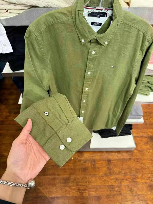 💰599/件直邮到手✈️ 经典版亚麻衬衣，55%亚麻 45%棉TOMMY HILFIGER衬衫 商品图7