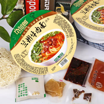 尕兰郎兰州拉面205g*6碗/箱 泡面清真牛肉面方便面特产小吃兰州牛肉面  /粮油调味 /方便食品 /有料煮面 商品图1