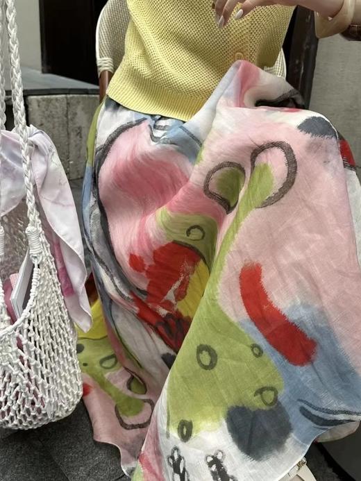 LPIUTY品牌直发！夏日油画天丝亚麻半身裙 C1225048 商品图8