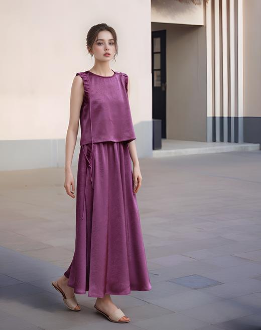 法式木耳边侧系带衬衣 商品图3