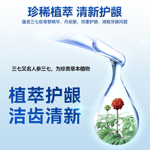 云南三七 药物牙膏（卓效愈清）120g*3只 商品图2