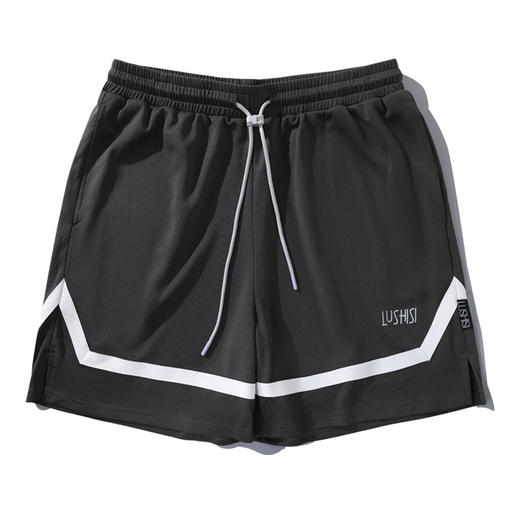 LUSHISI前锋主题美式篮球不过膝四五分短裤速干运动拼接跑步训练 商品图2