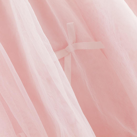 马克珍妮女童蝴蝶结花苞网纱连衣裙 宝宝挂脖裙子夏装新款550801 商品图3