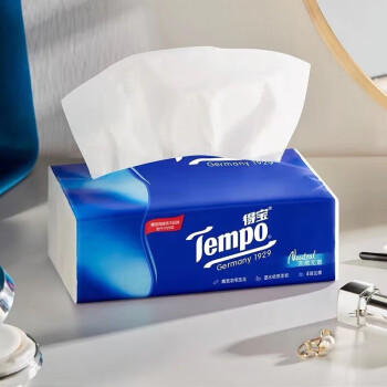 得宝抽纸无香4层加厚90抽*18包湿水柔韧 纸巾 餐巾纸 卫生纸整箱 /家庭清洁/纸品 /清洁纸品 /抽纸 商品图0