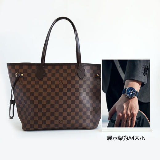 【95新】LV路易威登N40599中号棕棋盘格NF红内里新款neverfull购物袋单肩包女士现售价：9200！120525NJS02 商品图8