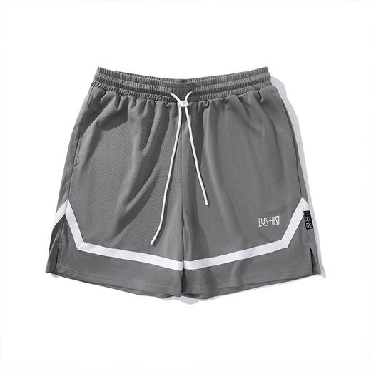 LUSHISI前锋主题美式篮球不过膝四五分短裤速干运动拼接跑步训练 商品图3