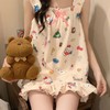 【日系风设计】条纹kitty猫睡衣女夏季新款花边吊带短裤日系学生家居服套装外穿。ry 商品缩略图6