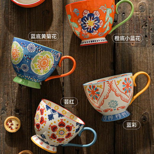 MM 山姆 松发 釉下彩手绘繁华早餐盖杯套装 4盖杯装 商品图6