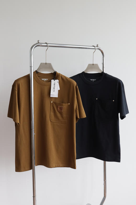 Carh@rtt W1P卡哈 标签口袋皮标宽松圆领短袖 TX488 商品图4