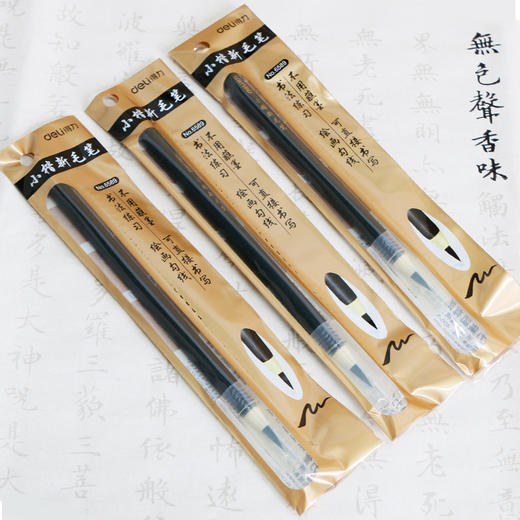 【买一送一】得力6589软笔 钢笔式毛笔 无需蘸墨 直接书写 小楷书法抄经笔 书法练字笔 画勾线墨笔 商品图3