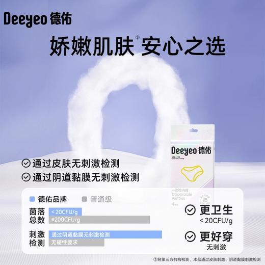 【GX】德佑一次性内裤女款出差旅行独立装无纺布0触内裤4条/包 商品图4