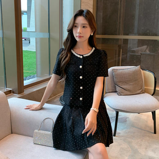 奢姿大码女装2025夏季新款胖妹妹小香风外套半身裙轻奢休闲套装9952990436 商品图2