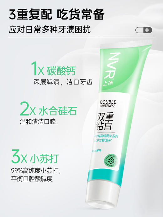 NVR上扬小苏打牙膏（青花薄荷） 120g+20g 商品图2