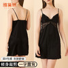 雅黛俪夏季冰丝吊带内衣睡衣睡裙女性感蕾丝纯欲风无痕美背家居服 商品缩略图0