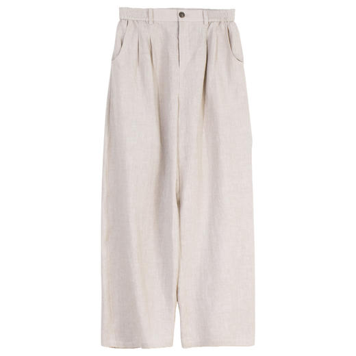 牧衣游原创 汉麻净色裤子轻薄显瘦清凉原生质朴宽松休闲裤 苏沫 商品图4