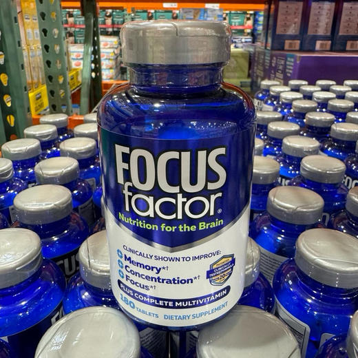 新包装！提高学习效率！提高记忆力！！美国✈✈直邮260元 🉐🉐  Focus factor成人健脑增强记忆力补脑营养素从150粒增加到了180粒（1个半月量）， 是美国销量第一的大脑保健品品牌 商品图0