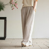 牧衣游原创 汉麻净色裤子轻薄显瘦清凉原生质朴宽松休闲裤 苏沫 商品缩略图0