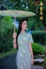 【绿 绒】清新淡绿色短袖旗袍精致小花印花婉约优雅气质新中式 商品缩略图6