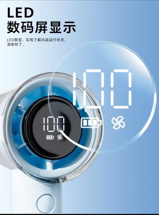 【7F】飞利浦 手持风扇16H长续航100档超高速大风力USB充电迷你便携小风扇ACR3242 商品图1