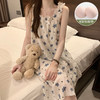 【带胸垫睡裙】女夏季薄款无袖日系可爱甜美少女吊带中长连体裙家居服。ry 商品缩略图11