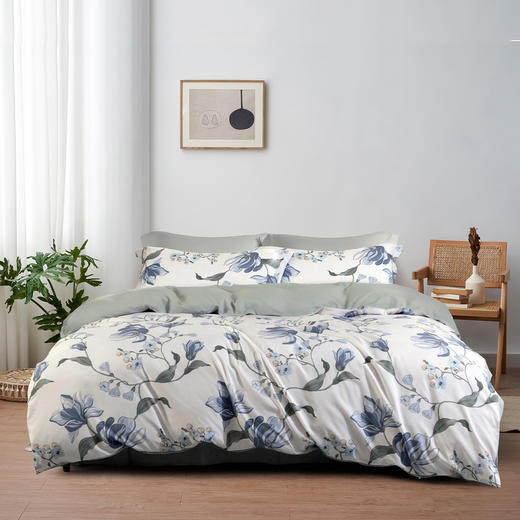 水星家纺抗菌磨毛四件套-晚风微 商品图0