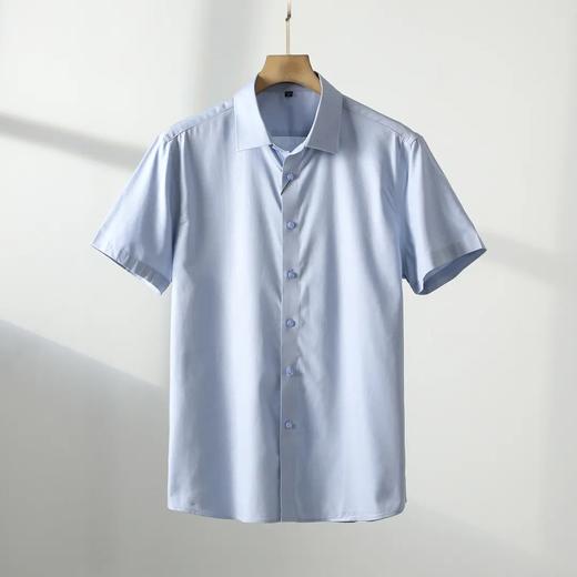 天丝亚麻面料！温莎一字领！男士休闲透气短袖衬衫 商品图5