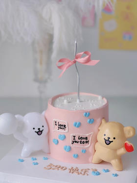 线条小狗说爱你