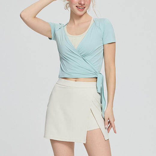 跃牌【周游世界系列】新款瑜伽服女防走光显瘦运动网球跑步A字短裙SH3275 商品图1