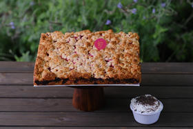 方形传统瑞典树莓燕麦派 Square Traditional Swedish Raspberry Oat Pie