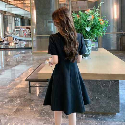 奢姿大码女装胖妹妹2025夏季新款千金小香风细闪A摆中长连衣裙9952853328 商品图3