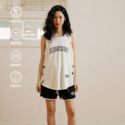 LUSHISI新款美式街头篮球裤四五分短裤跑步休闲运动健身胜利主题 商品图1