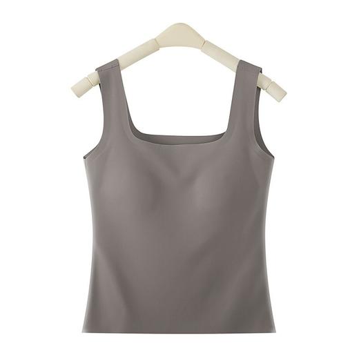 【夏新款宽肩背心】冰丝无痕可拆卸乳胶杯垫 长款加大码内衣打底外穿  商品图6