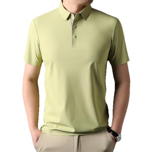 TZW-锦氨无痕冰丝短袖男士POLO衫2025夏季新款商务休闲宽松翻领t恤男 商品图4