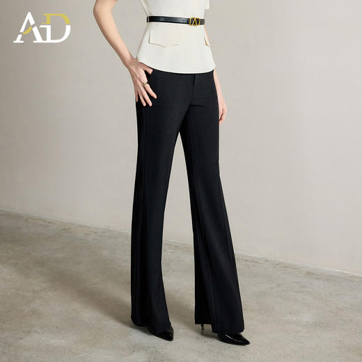 AD高端女神范西装裤女2025新款夏季高腰显瘦直筒阔腿裤休闲长裤子 商品图2
