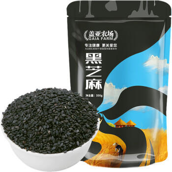 盖亚农场黑芝麻350g  生黑芝麻 烘培辅料黑芝麻糊 杂粮粗粮 无染色 /粮油调味 /杂粮 /谷米类 商品图7