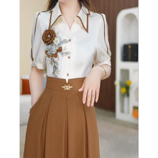 时尚拼接假两件连衣裙，气质妈妈减龄中长款裙子QYM 商品图1