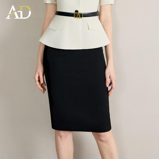 AD高端黑色职业半身裙女2025新款夏季时尚气质通勤包臀裙一步裙子 商品图0