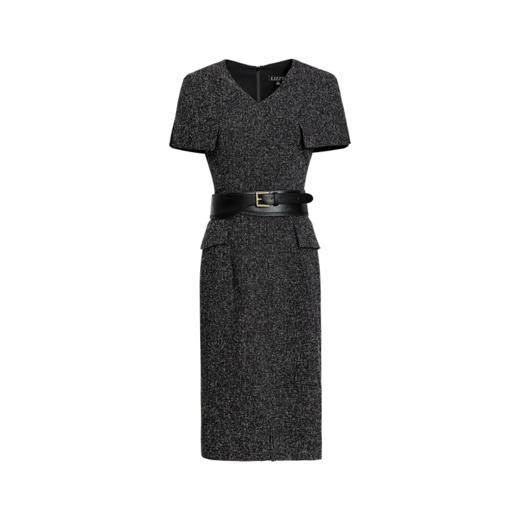 LIZZY 早秋 优雅名媛风V领收腰显瘦斗篷式气质小香风连衣裙7832 商品图4