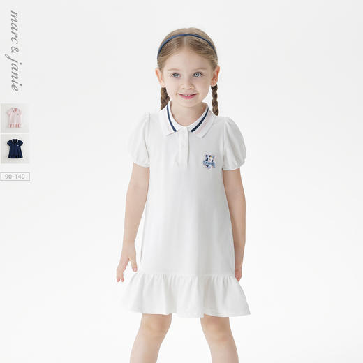 【凉感】马克珍妮女童学院polo运动连衣裙宝宝裙子夏装新款550790 商品图0
