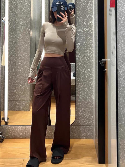 517-6 lu风 高腰运动阔腿裤 我167/133穿L宽松效果 商品图13