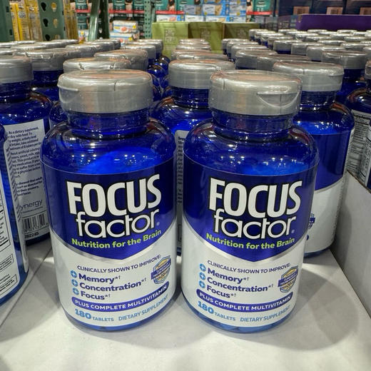 新包装！提高学习效率！提高记忆力！！美国✈✈直邮260元 🉐🉐  Focus factor成人健脑增强记忆力补脑营养素从150粒增加到了180粒（1个半月量）， 是美国销量第一的大脑保健品品牌 商品图3