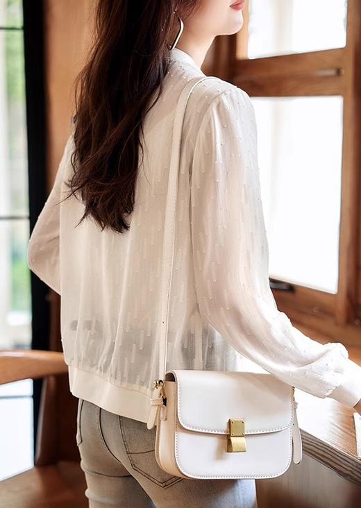 品牌工厂余单定制提花防晒面料银线棒球夹克薄罩衫 商品图5