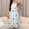 【带胸垫睡裙】女夏季薄款无袖日系可爱甜美少女吊带中长连体裙家居服。ry 商品缩略图8