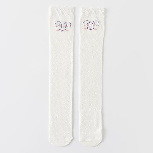 【轻薄网眼，棉质透气！】儿童袜子女童过膝袜 夏季薄款A类棉 网眼透气可爱百搭 防蚊长筒袜子-QQ 商品图6