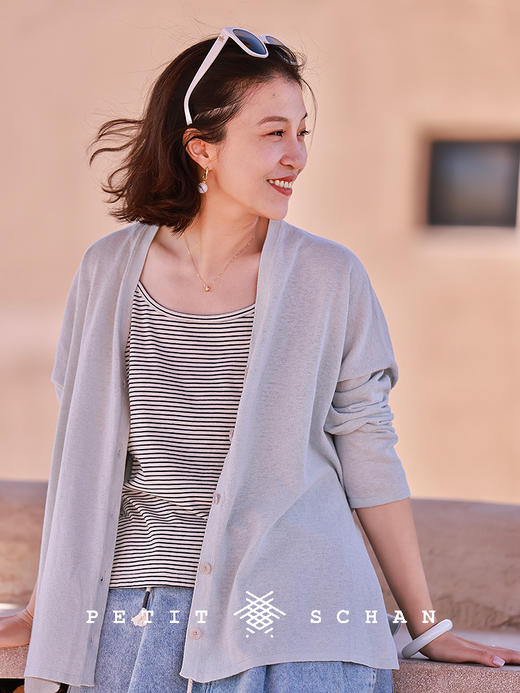 PETIT SCHAN小闪 CLO#812 little guy 小家伙 匹马棉手绣风信子吊带内搭背心 商品图1