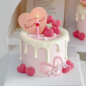 【爱心告白】喜欢是在心里-水果夹心生日蛋糕