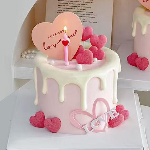 【爱心告白】喜欢是在心里-水果夹心生日蛋糕 商品图0