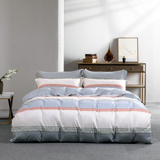 水星家纺全涤磨毛四件套DH雪映流光 商品图0