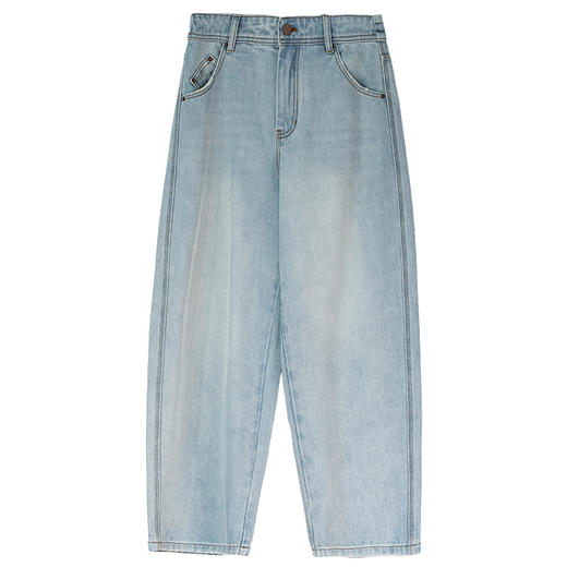 牧衣游原创 纯棉牛仔裤子女夏舒适柔软显瘦宽松百搭休闲裤 踏春 商品图4